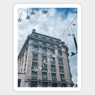 Star garlands above London street Sticker